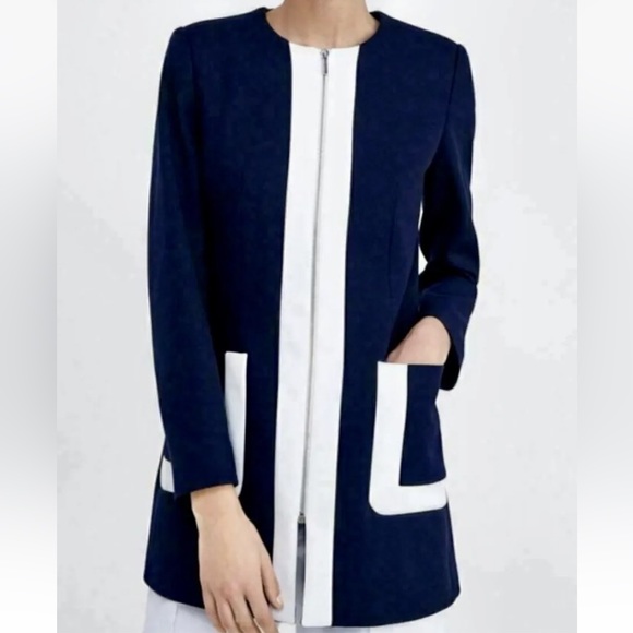 ZARA BASIC Mod Zip Up Jacket - Picture 1 of 8